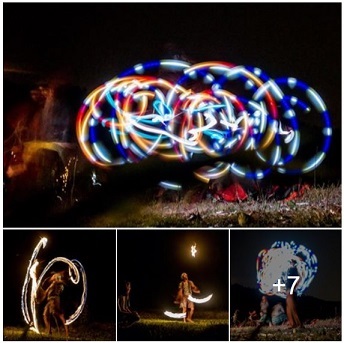 Fire and Led Play at Spin Jam 2016 Chautari Pokhara Nepal